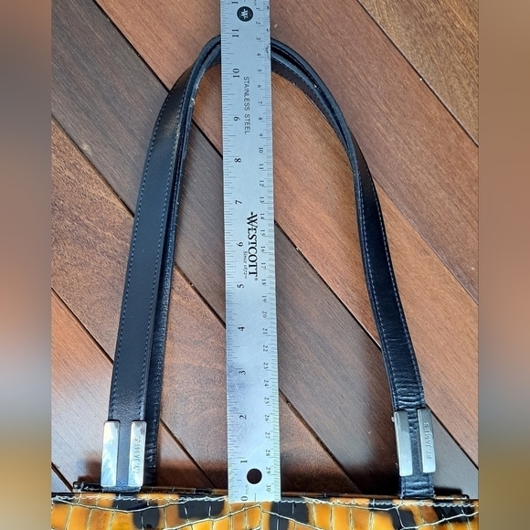 St-James Italy leopard color snake print  handbag shoulder bag purse - Picture 13 of 16